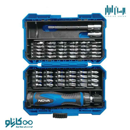 تصویر از ست بیت 57 عددی با دسته جغجغه ای نوا کد 1364