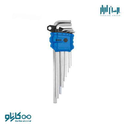 تصویر از ست آلن شش گوش 9 عددی سایز فوق بلند نوا کد 1154