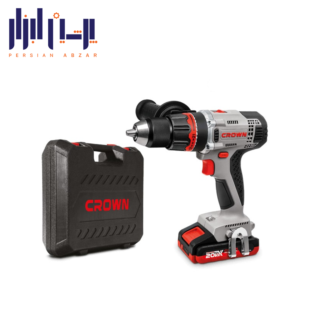 پیچ گوشتی شارژی 13 میلیمتر 20 ولت کرون مدل CT21076HMX