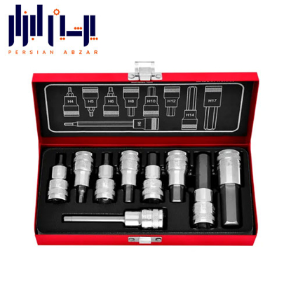 تصویر از جعبه بکس آلنی 9 پارچه درایو 1/2 توسن کد T1253-9H اینچ ساخت تایوان
