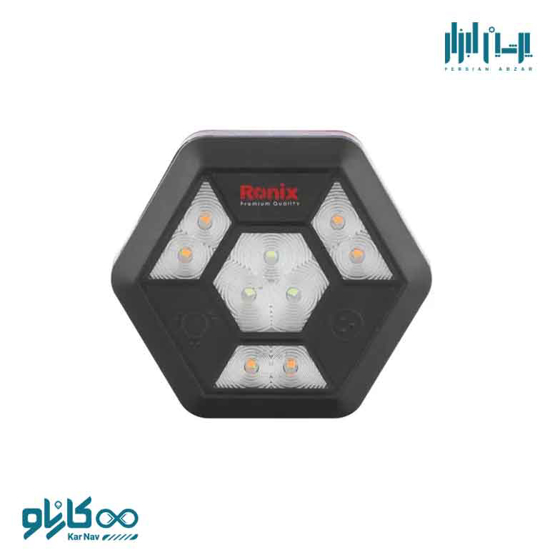 تصویر از چراغ هشدار شارژی شش ضلعی مگنتی رونیکس مدل Dome- کدRH-4225