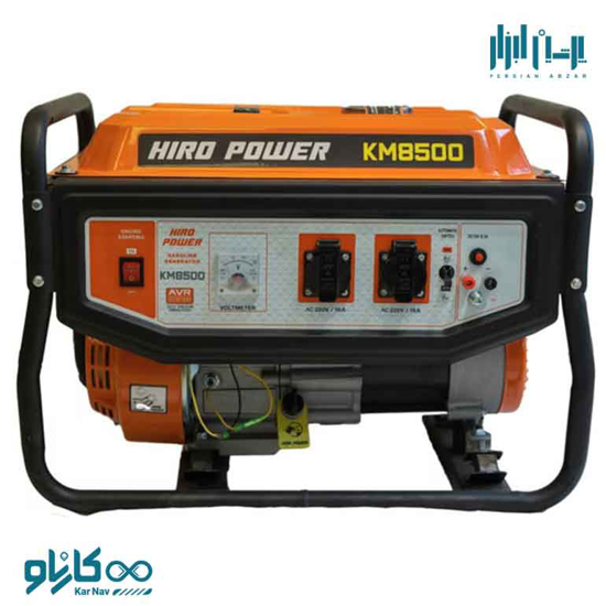 تصویر از موتور برق بنزینی 3.8 کیلو وات هیرو پاور مدل KM8500 تک فاز