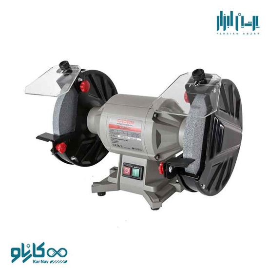 تصویر از چرخ سنباده سنگ رومیزی دو طرفه 200 میلی متر 350 وات کرون کد CT13547