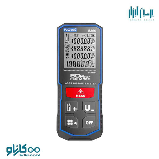 تصویر از متر لیزری 60 متری شارژی نور قرمز نوا کد 5360
