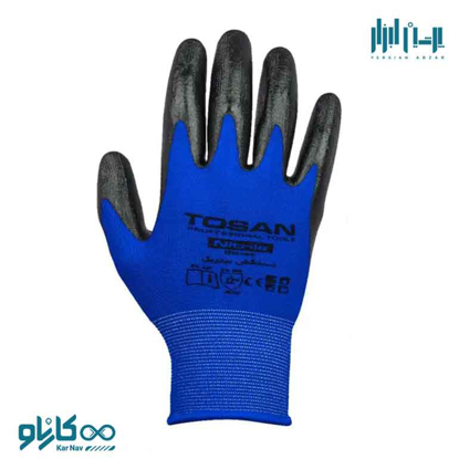 تصویر از دستکش صنعتی فلامنت نیتریل مکانیکی توسن کد TDP-N10