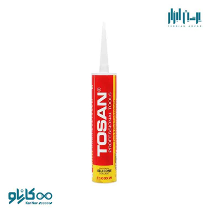 تصویر از چسب سیلیکون سفید (شیری) توسن کد T100XW
