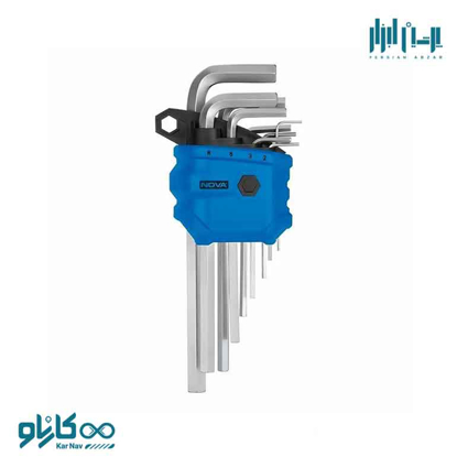 تصویر از ست آلن شش گوش 9 عددی سایز استاندارد نوا کد 1152