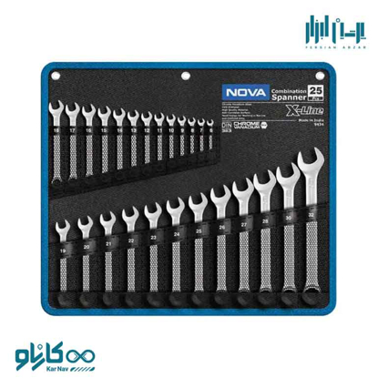 تصویر از آچار یک سر رینگ ست 25 عددی کیفی سری X-Line نوا کد 9434