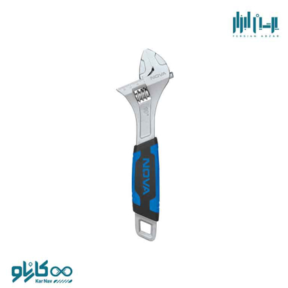 تصویر از آچار فرانسه روکش دار 10 اینچ 25 سانتی متر نوا کد 3053