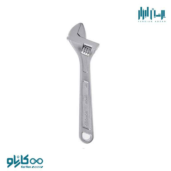 تصویر از آچار فرانسه سفید سایز 8 اینچ نوا کد 3002