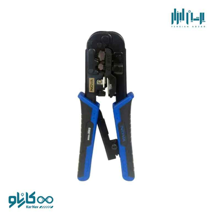 تصویر از انبر سوکت زن تلفن و شبکه دسته جغجغه ای نوا کد 8069