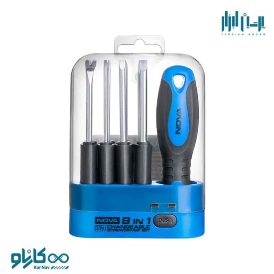 تصویر از کیت پیچ گوشتی 8 پارچه نوا کد 1340