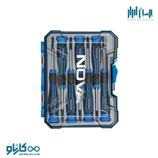 تصویر از ست پیچ گوشتی ساعتی 7 پارچه نوا کد 1339