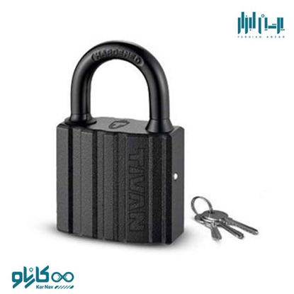 تصویر از قفل آویز مشکی سایز 75 سان مکس کد 7675