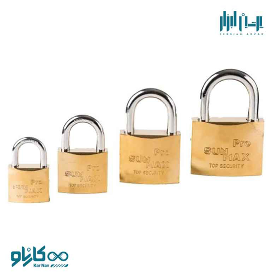 تصویر از قفل آویز طلایی سایز 75 سان مکس پرو مدل KPSP-75