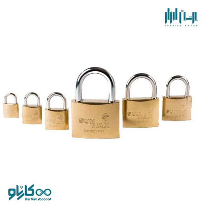 تصویر از قفل آویز طلایی سایز 32 سان مکس مدل KPS-32