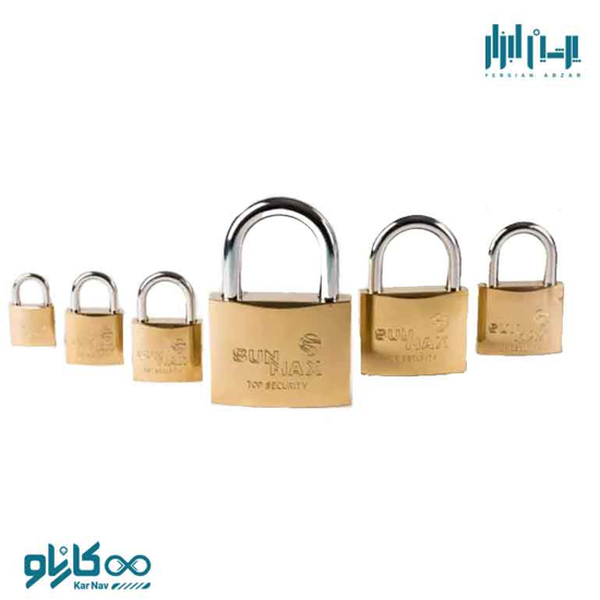 تصویر از قفل آویز طلایی سایز 63 سان مکس مدل KPS-63