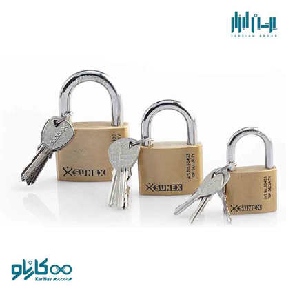 تصویر از قفل آویز تمام برنجی سانکس سایز 50 و 60 مدل SS403