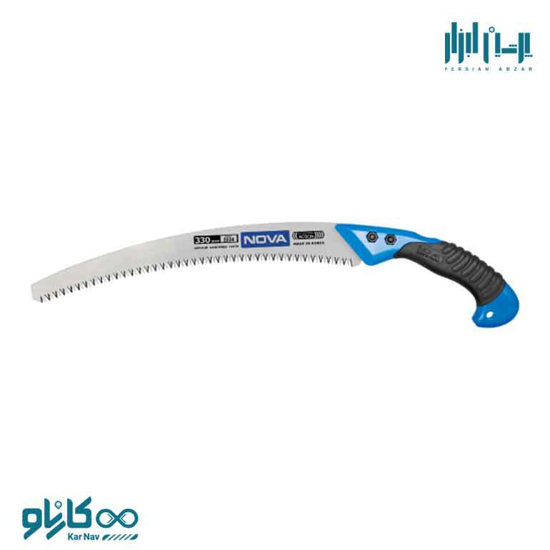 تصویر از اره باغبانی خم دسته پلاستیکی 330 میلی متری نوا کد 2234