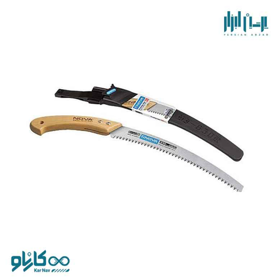تصویر از اره باغبانی خم دسته چوبی 330 میلی متری نوا کد 2333