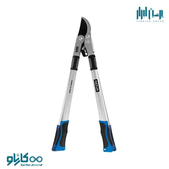 تصویر از قیچی شاخه زن دنده ای 95 سانت با دسته تلسکوپی نوا کد 2370