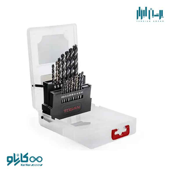 تصویر از ست مته 17 عددی HSS + HSS 5% COBALT توسن کد HSS-17